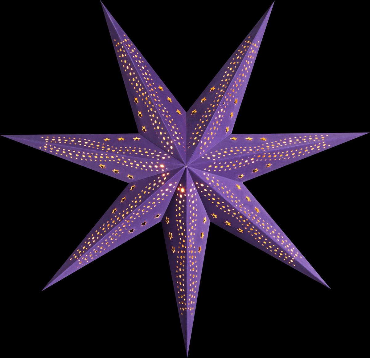 Sterntaler decoratieve ster | Kerststerpapier | Fluweel | vouwster | 75cm | Binnen | gloeilamp | Stekker